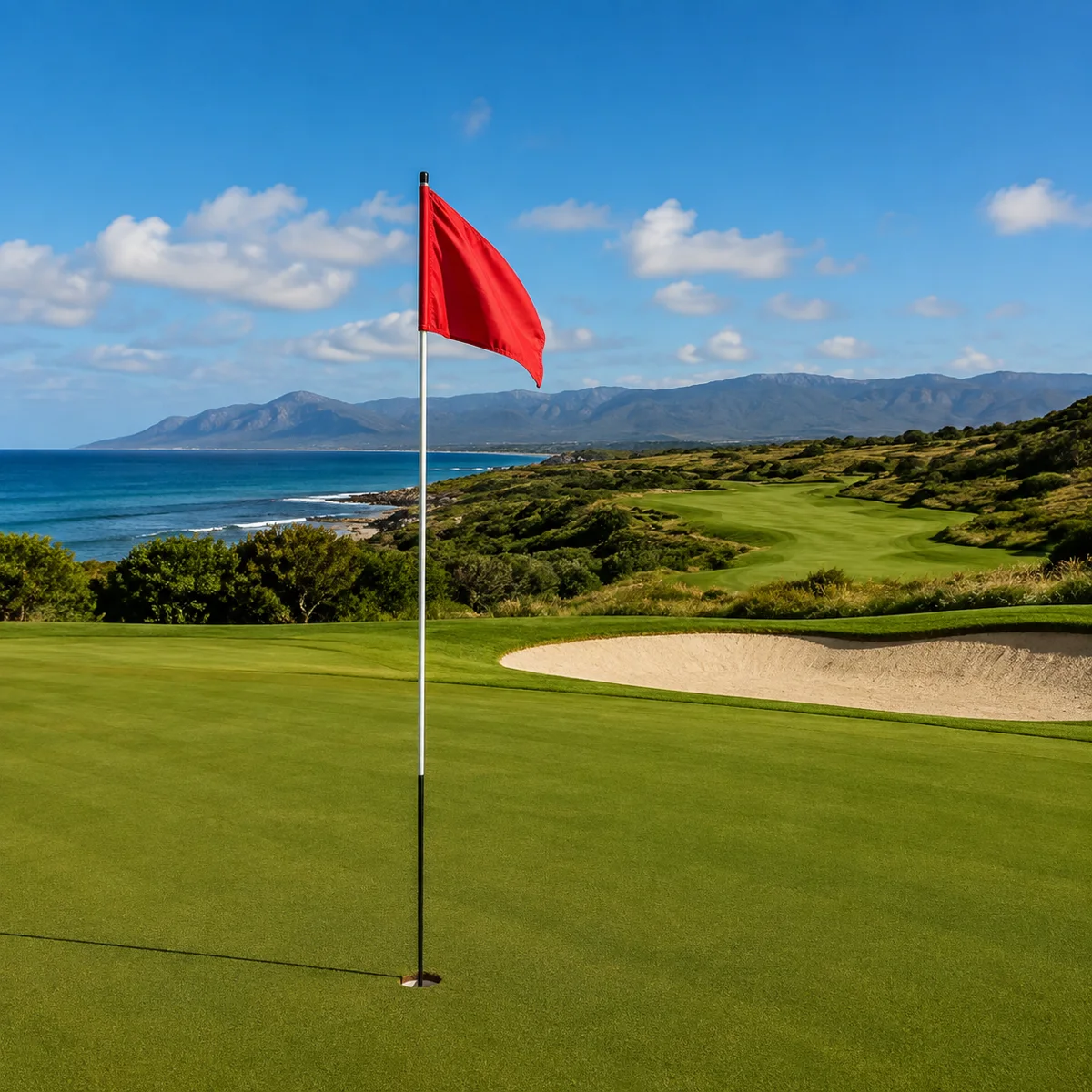 A coastal golf course